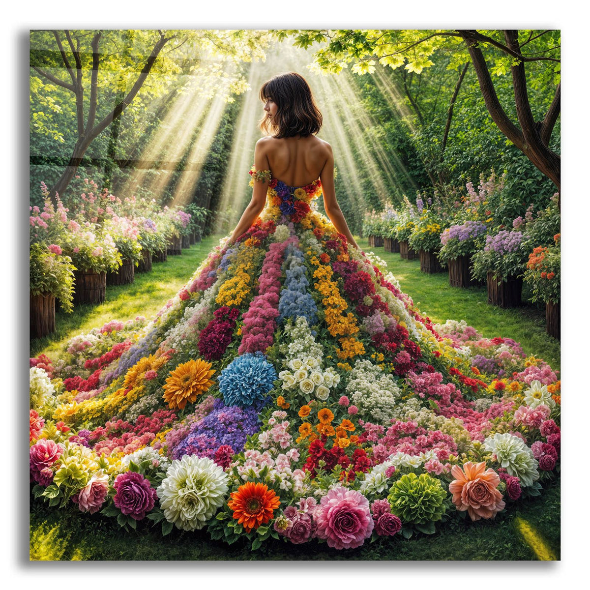 Flower Dress by Rey Klimt acrylic glass wall art