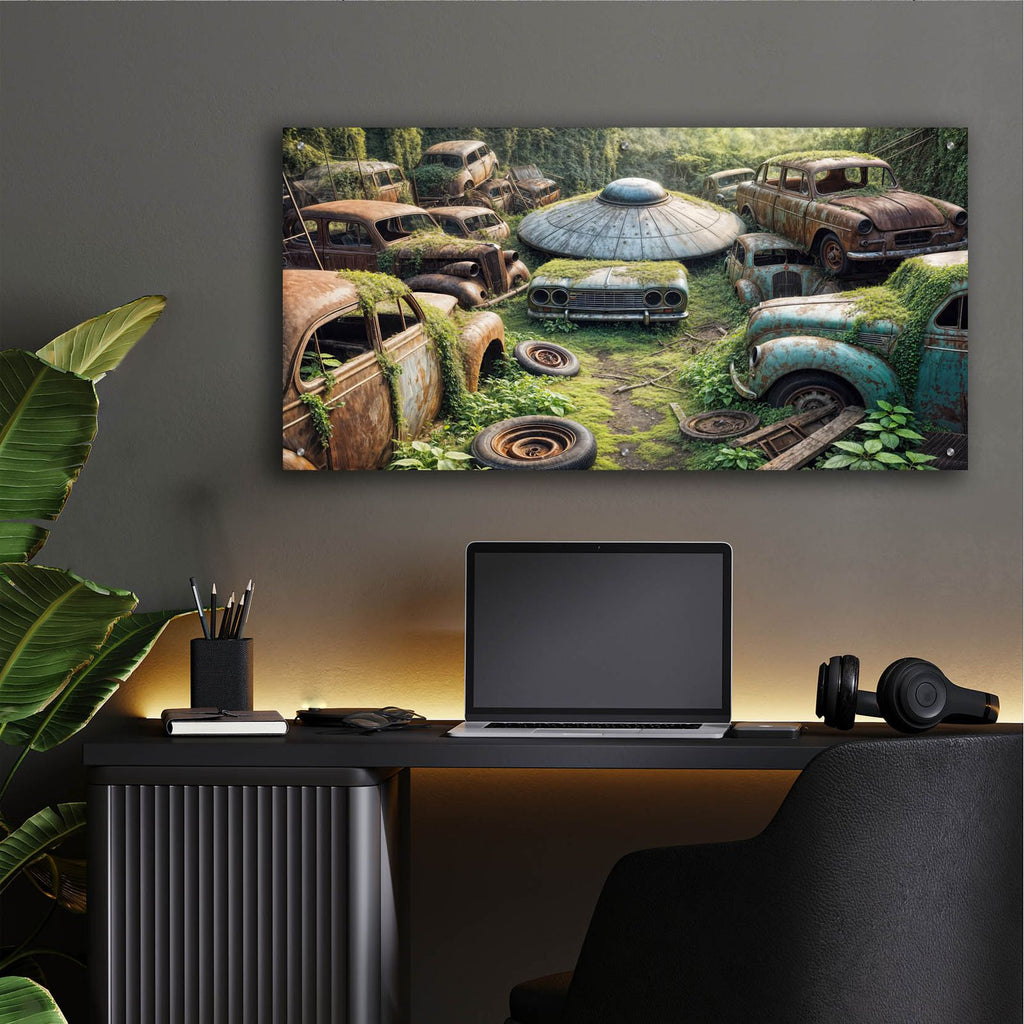 Forgotten Rides by Rey Klimt - 48x24 acrylic wall art in a room