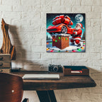 From Santa To Good Boy by Rey Klimt - 12x12 acrylic wall art in a room