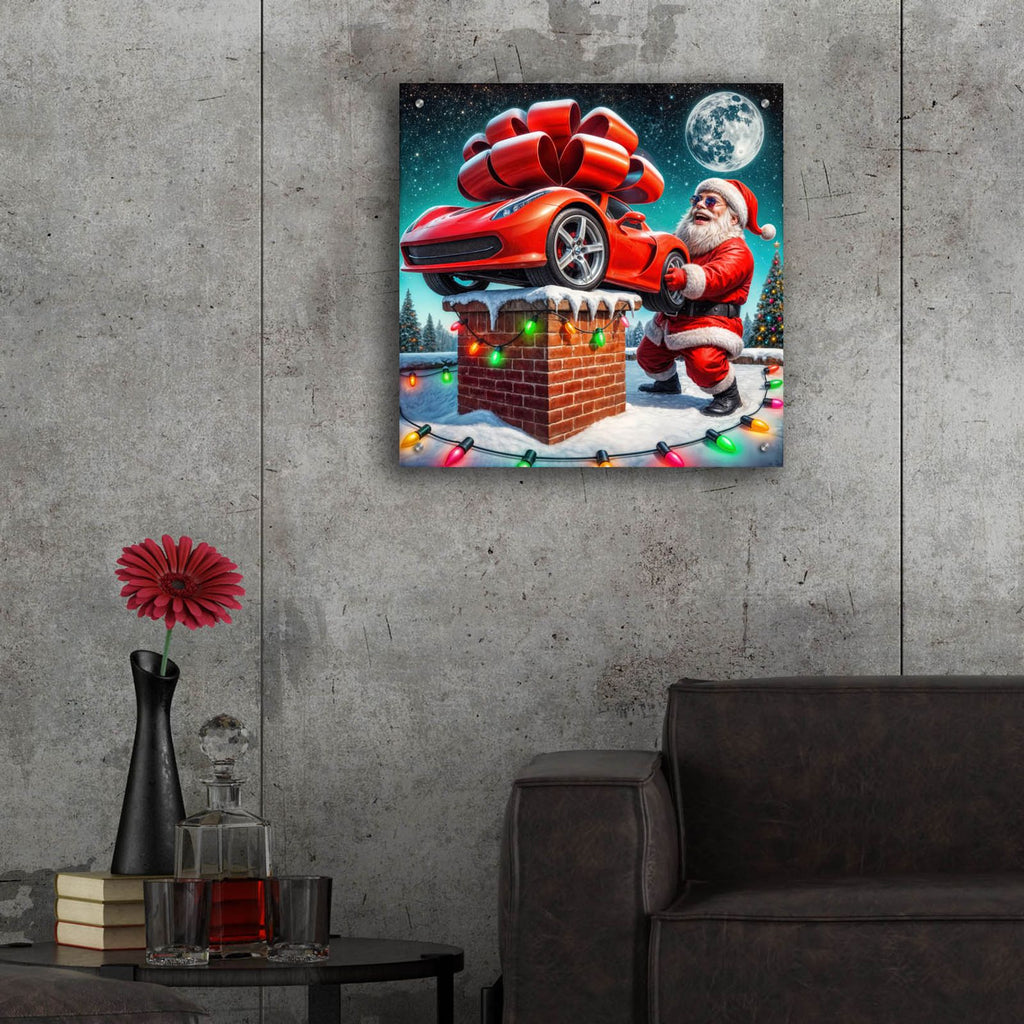 From Santa To Good Boy by Rey Klimt - 24x24 acrylic wall art in a room