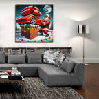 From Santa To Good Boy by Rey Klimt - 36x36 acrylic wall art in a room
