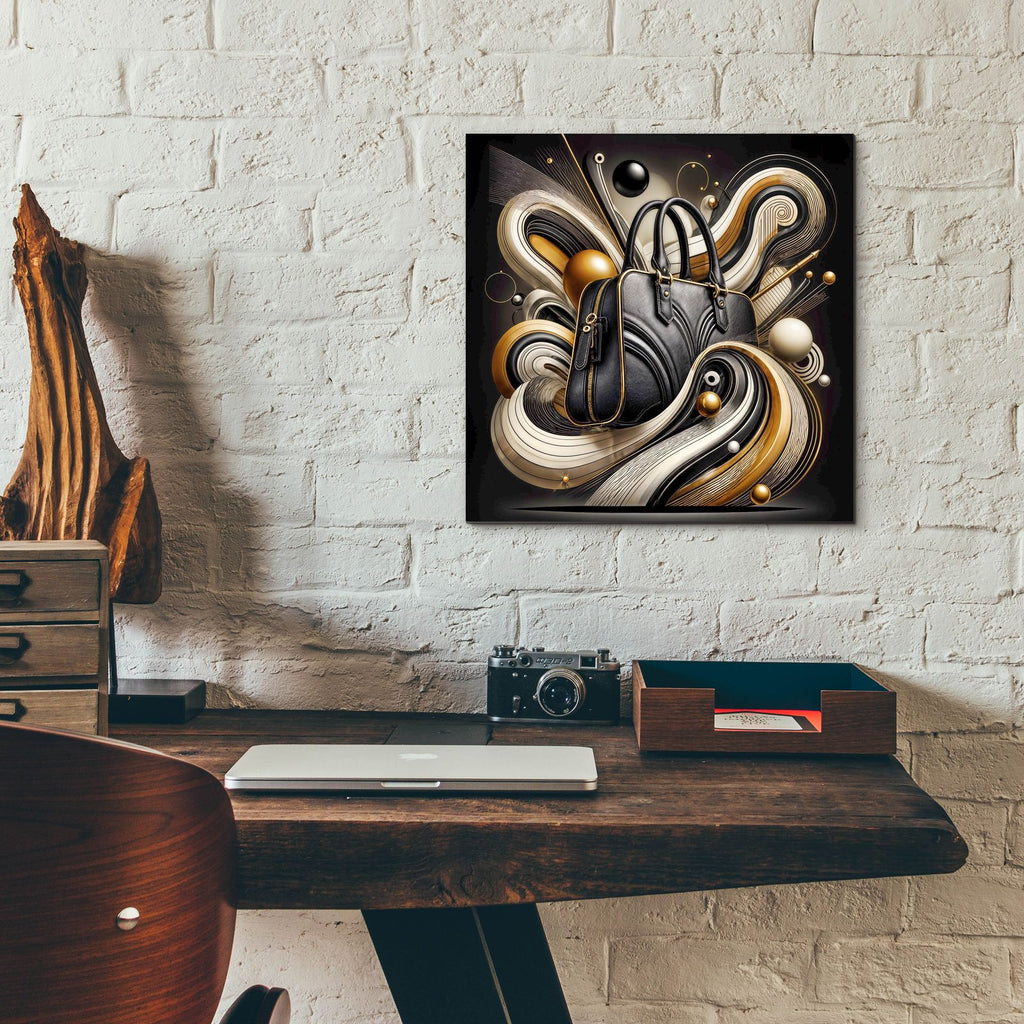 Handbag Abstract by Rey Klimt - 12x12 acrylic wall art in a room