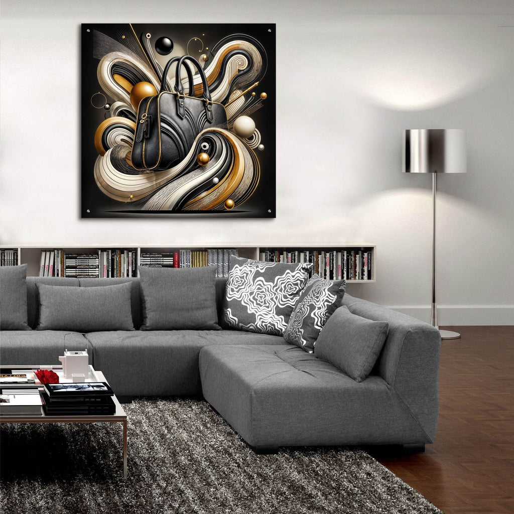 Handbag Abstract by Rey Klimt - 36x36 acrylic wall art in a room