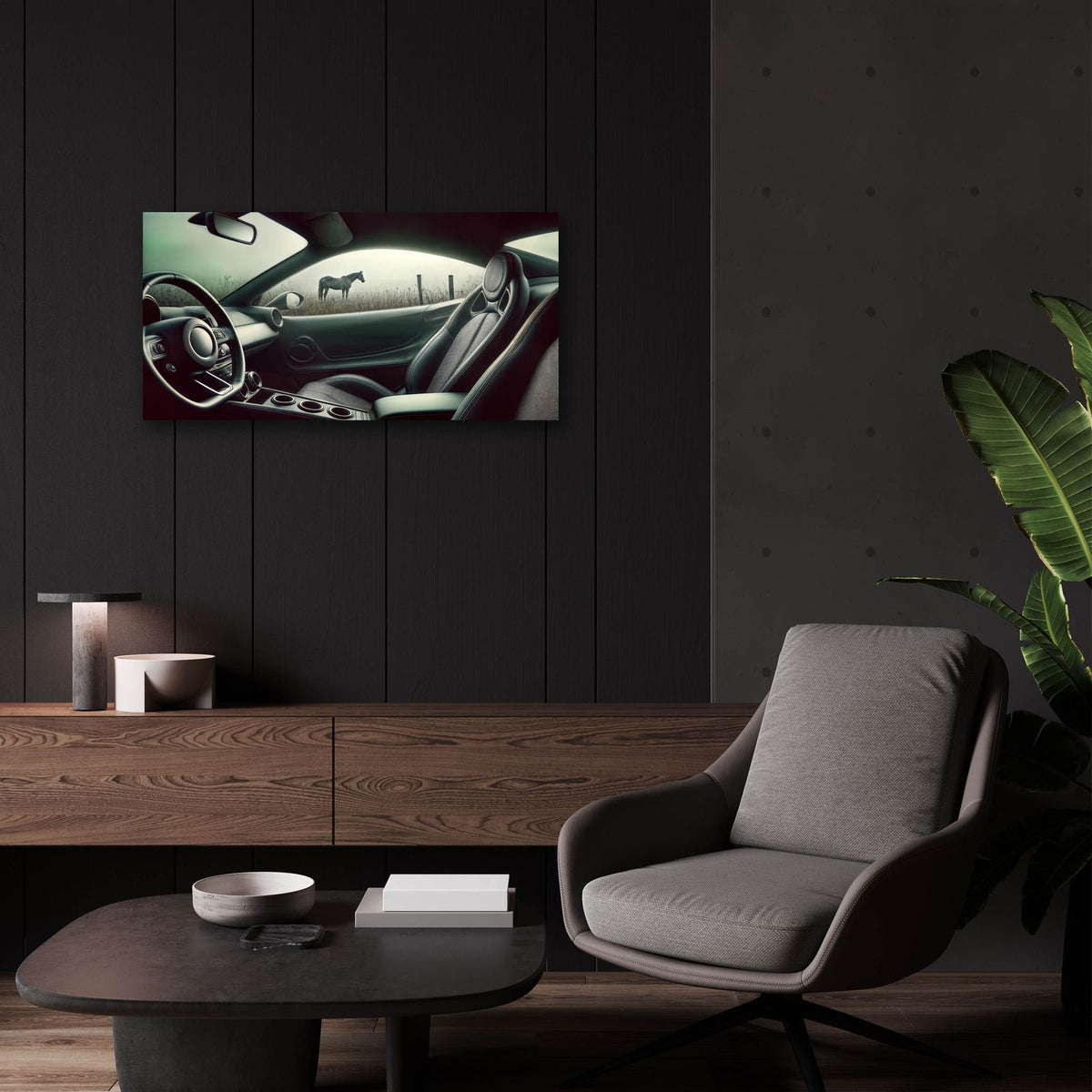 Horsepower by Rey Klimt - 24x12 acrylic wall art in a room