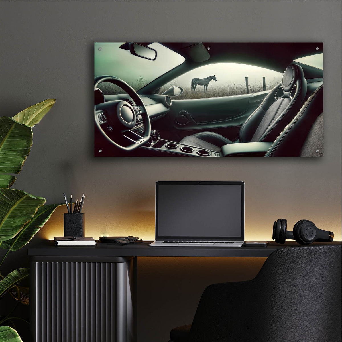 Horsepower by Rey Klimt - 48x24 acrylic wall art in a room