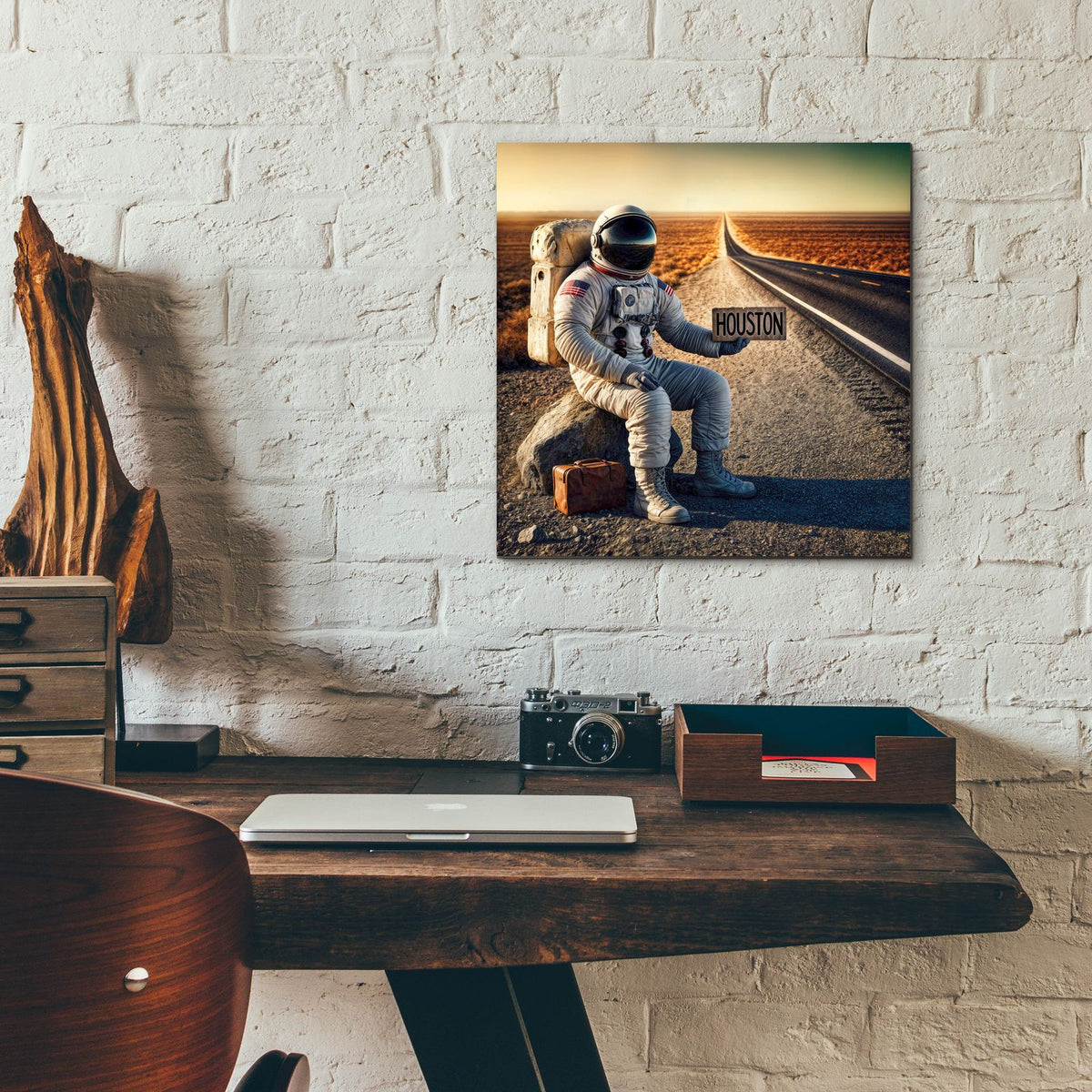 Houston, We Have A Problem by Rey Klimt - 12x12 acrylic wall art in a room