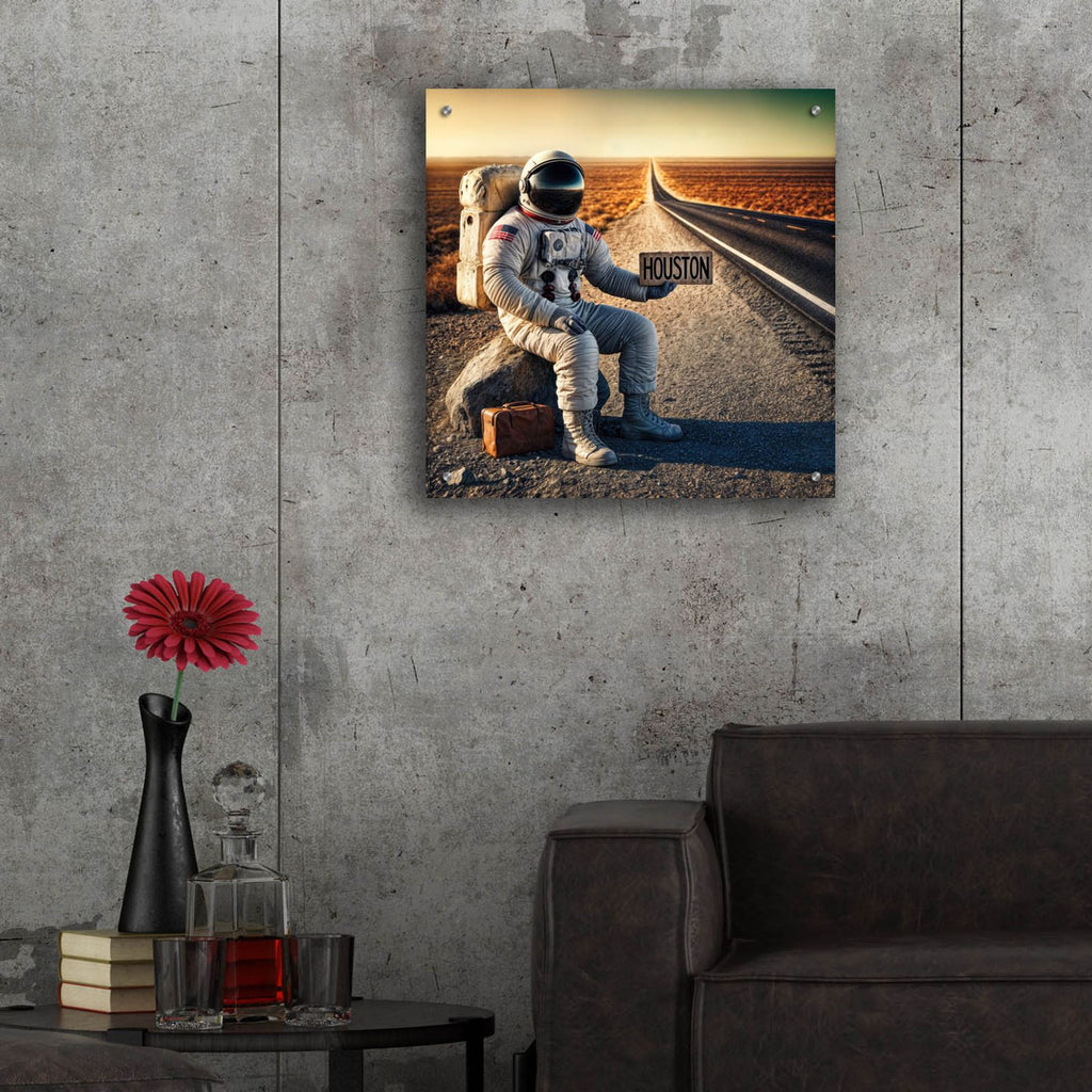 Houston, We Have A Problem by Rey Klimt - 24x24 acrylic wall art in a room