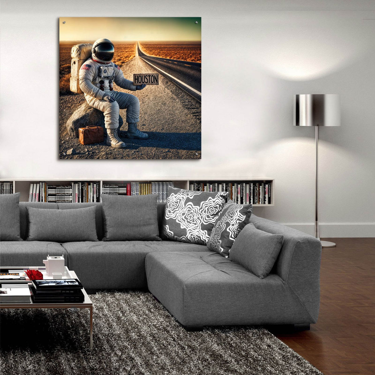 Houston, We Have A Problem by Rey Klimt - 36x36 acrylic wall art in a room