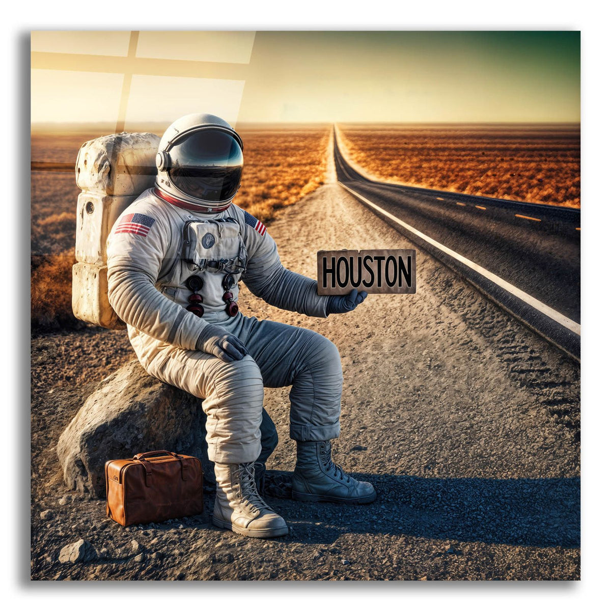 Houston, We Have A Problem by Rey Klimt acrylic glass wall art