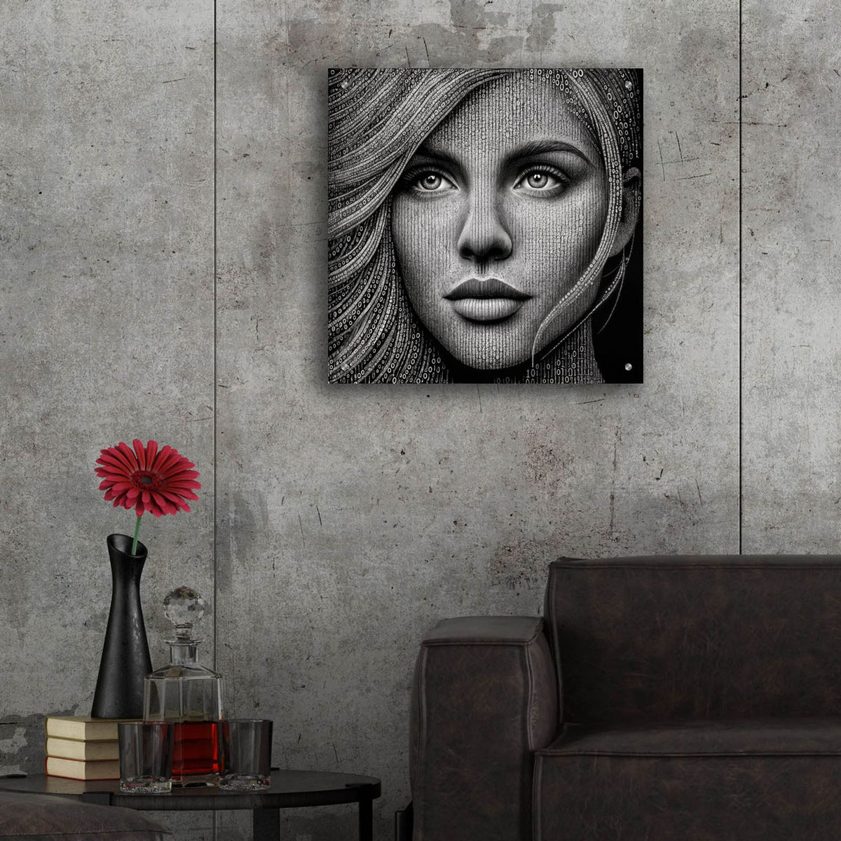Identity by Rey Klimt - 24x24 acrylic wall art in a room