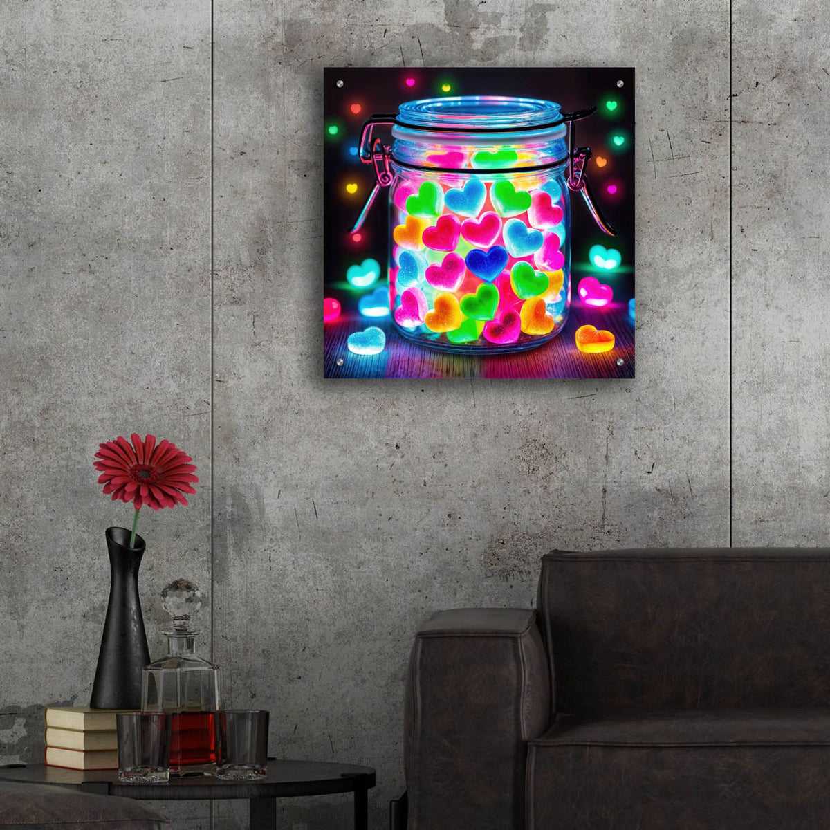 Jar Of Love by Rey Klimt - 24x24 acrylic wall art in a room