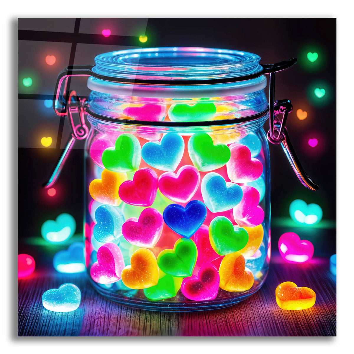 Jar Of Love by Rey Klimt acrylic glass wall art