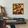 Lady In A Bar by Rey Klimt - 12x12 acrylic wall art in a room