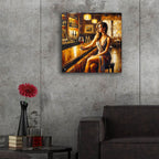 Lady In A Bar by Rey Klimt - 24x24 acrylic wall art in a room