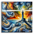 Lighthouse Abstract by Rey Klimt acrylic glass wall art