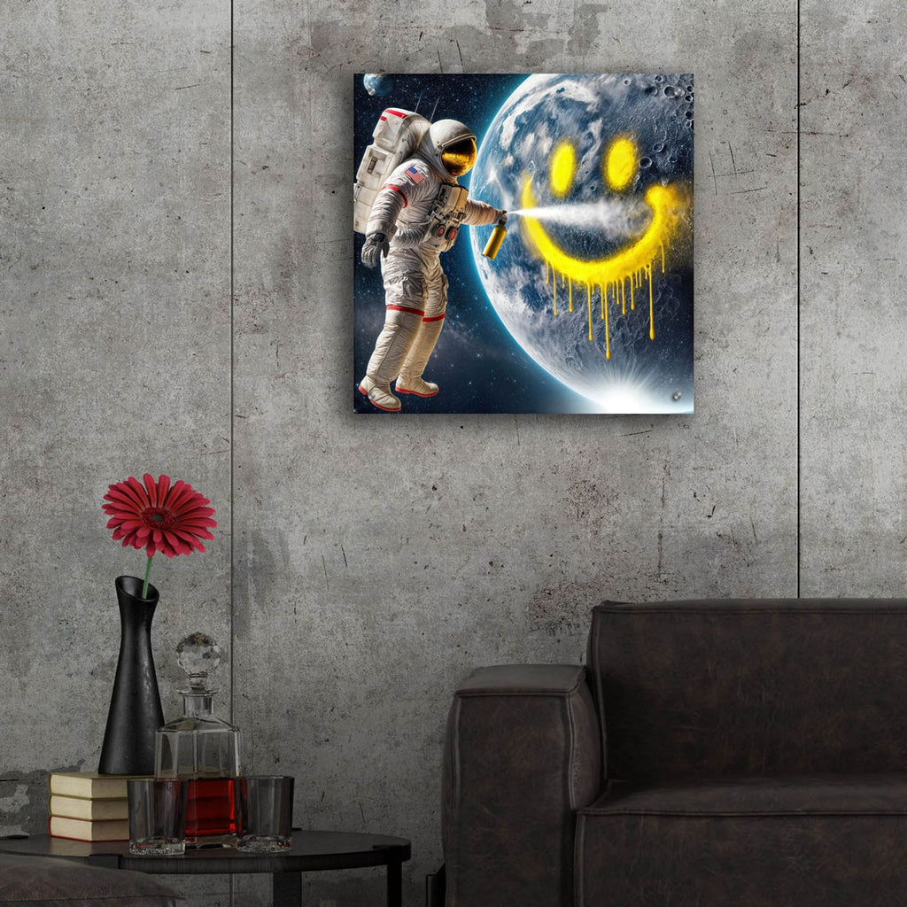 Making The World A Better Place by Rey Klimt - 24x24 acrylic wall art in a room