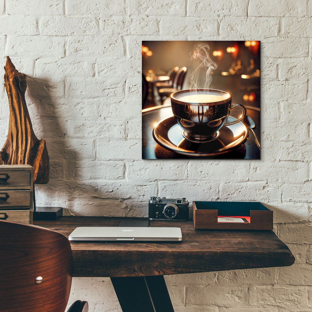 Mean Cup Of Coffee by Rey Klimt - 12x12 acrylic wall art in a room