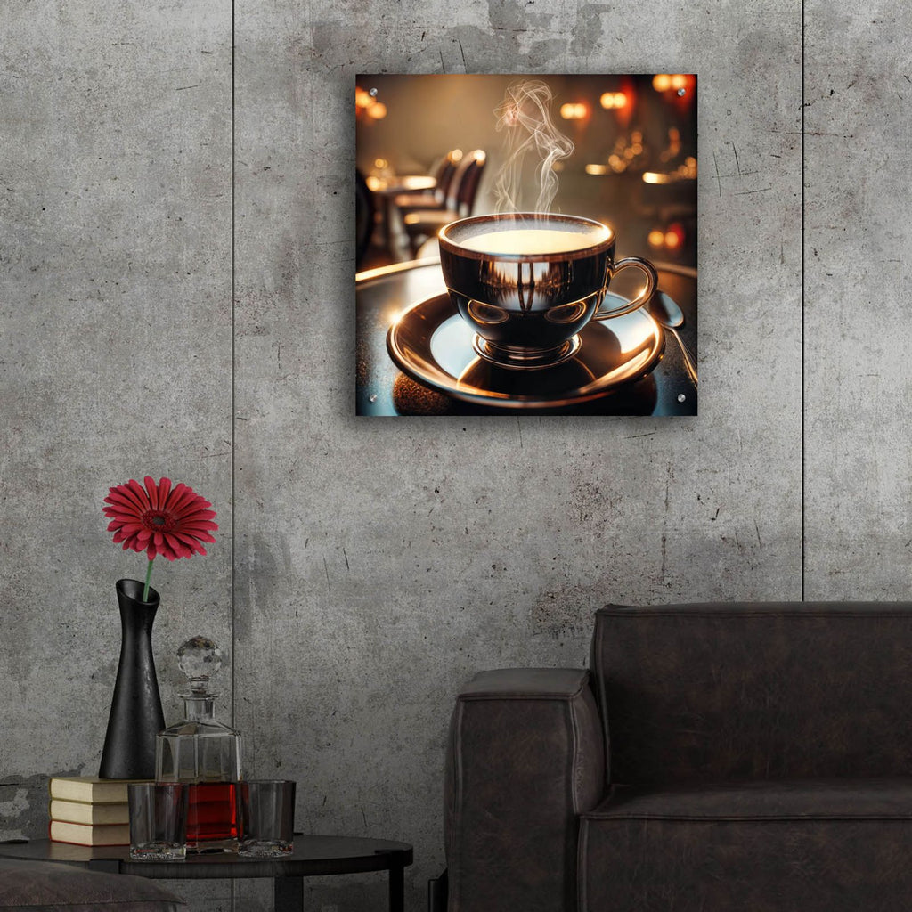 Mean Cup Of Coffee by Rey Klimt - 24x24 acrylic wall art in a room
