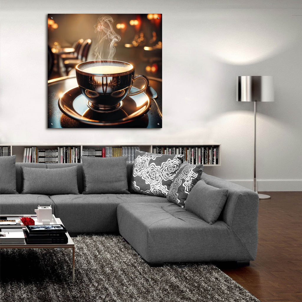 Mean Cup Of Coffee by Rey Klimt - 36x36 acrylic wall art in a room
