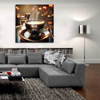 Mean Cup Of Coffee by Rey Klimt - 36x36 acrylic wall art in a room