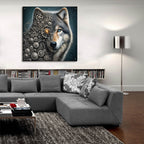 Mechanical Wolf by Rey Klimt - 36x36 acrylic wall art in a room
