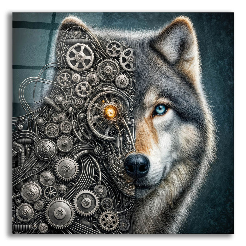 Mechanical Wolf by Rey Klimt acrylic glass wall art