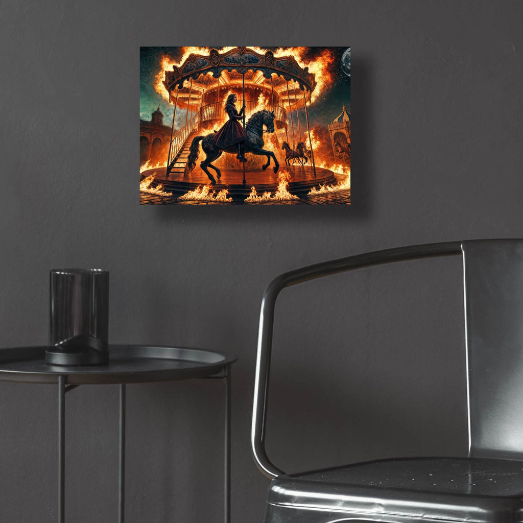 Midnight Ride by Rey Klimt - 16x12 acrylic wall art in a room