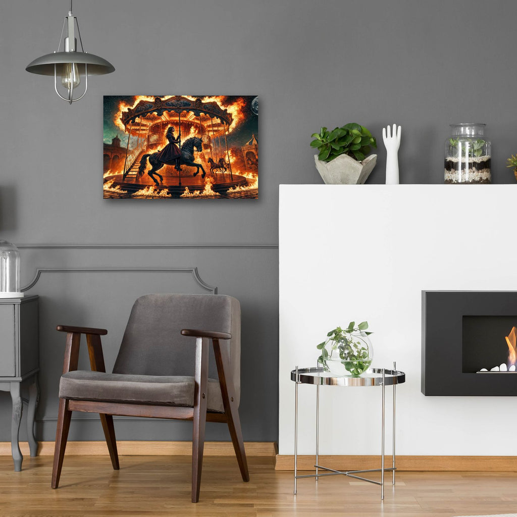 Midnight Ride by Rey Klimt - 24x16 acrylic wall art in a room