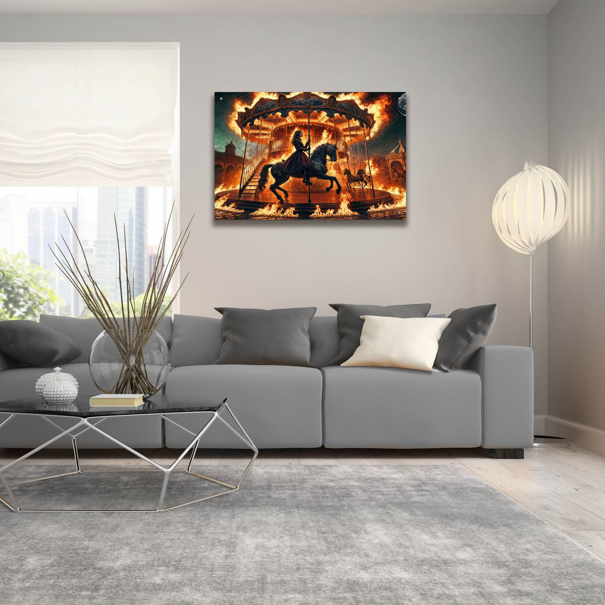 Midnight Ride by Rey Klimt - 36x24 acrylic wall art in a room