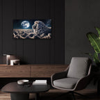 Moon Watching by Rey Klimt - 24x12 acrylic wall art in a room