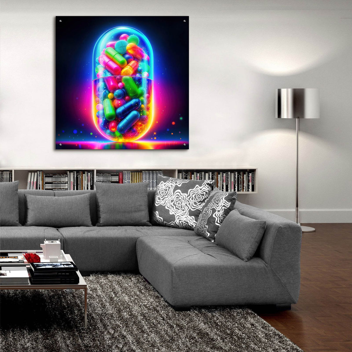 Multivitamin by Rey Klimt - 36x36 acrylic wall art in a room