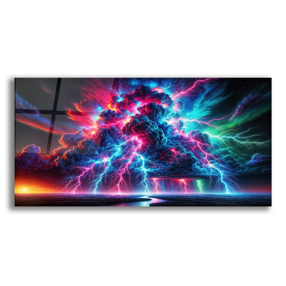 Neon Thunder by Rey Klimt acrylic glass wall art