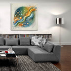 Planetary Abstract by Rey Klimt - 36x36 acrylic wall art in a room