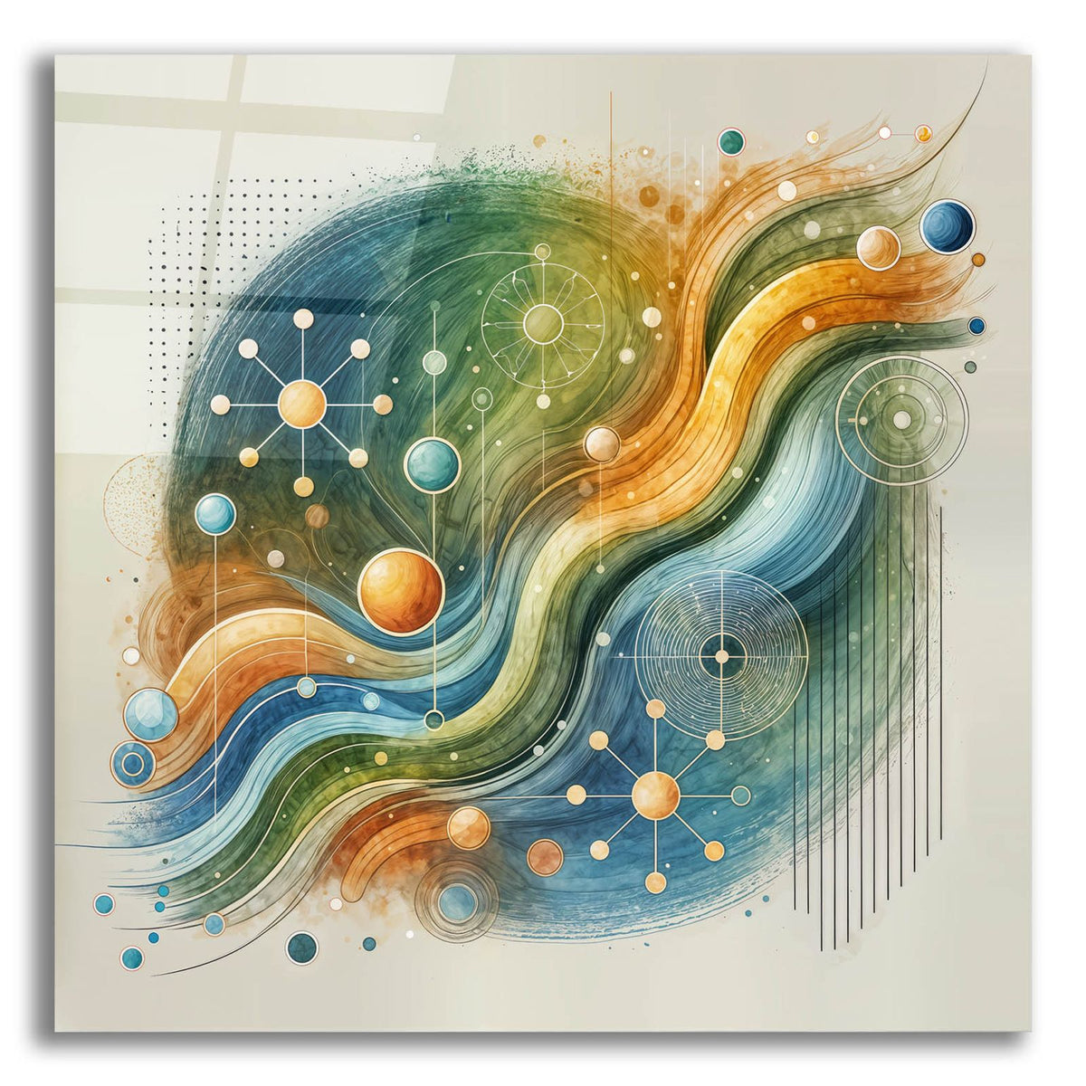 Planetary Abstract by Rey Klimt acrylic glass wall art