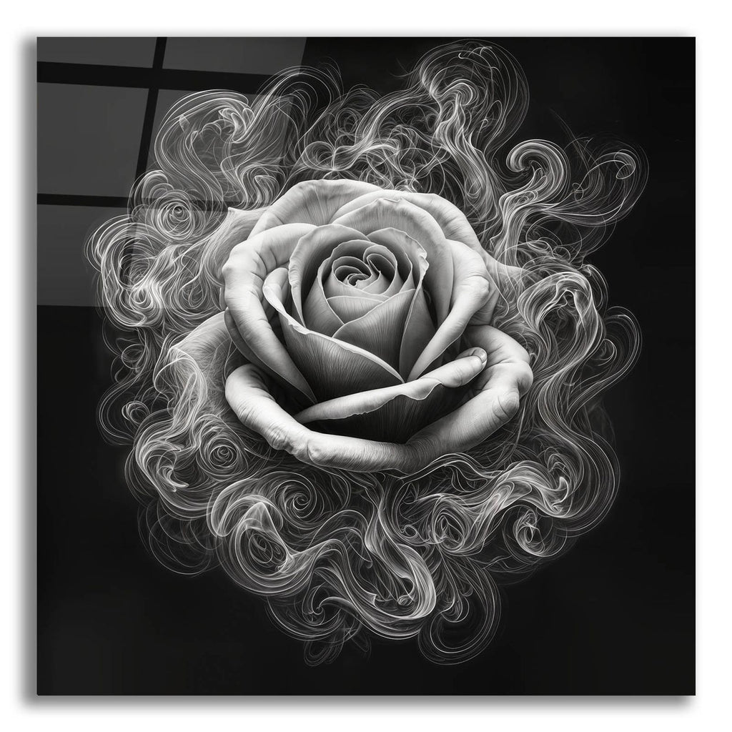 Rose & Smoke by Rey Klimt acrylic glass wall art
