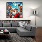 Santa Selfie by Rey Klimt - 36x36 acrylic wall art in a room