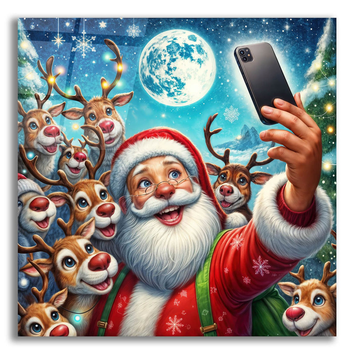 Santa Selfie by Rey Klimt acrylic glass wall art