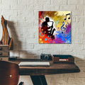 Sax Player by Rey Klimt - 12x12 acrylic wall art in a room