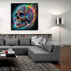 Skull Graffiti by Rey Klimt - 36x36 acrylic wall art in a room