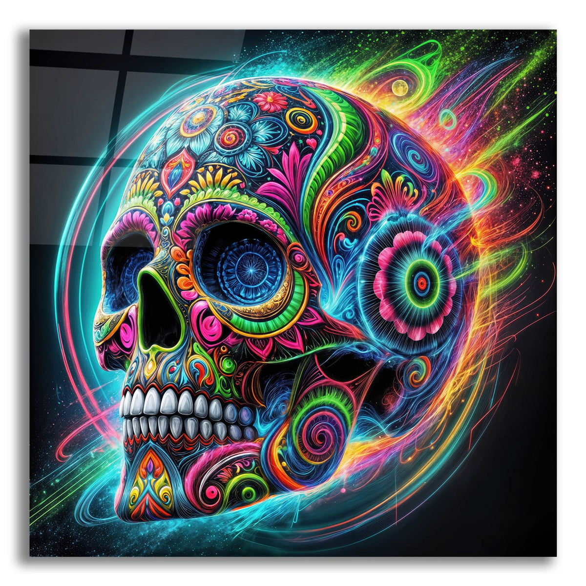 Skull Graffiti by Rey Klimt acrylic glass wall art