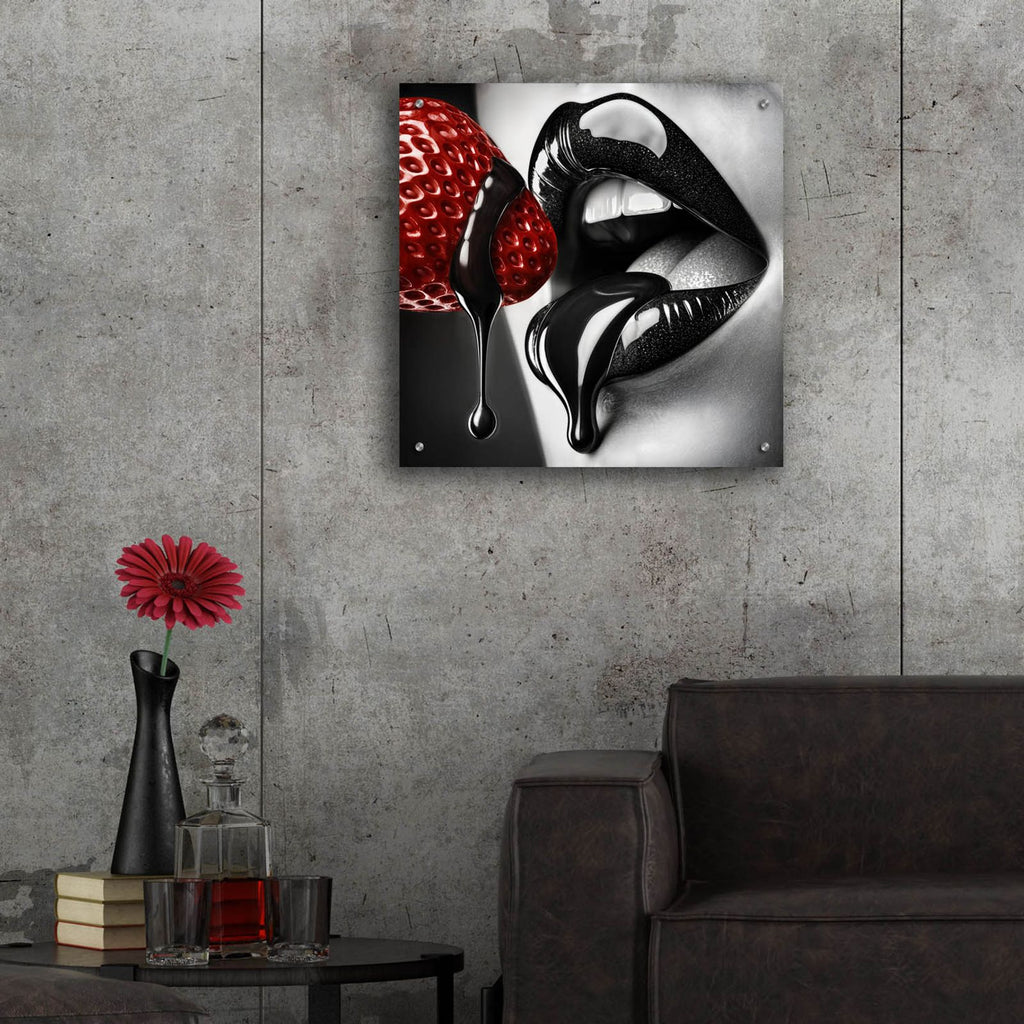 Strawberry & Chocolate by Rey Klimt - 24x24 acrylic wall art in a room