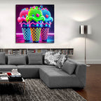 Vibrant Ice Cream by Rey Klimt - 36x36 acrylic wall art in a room