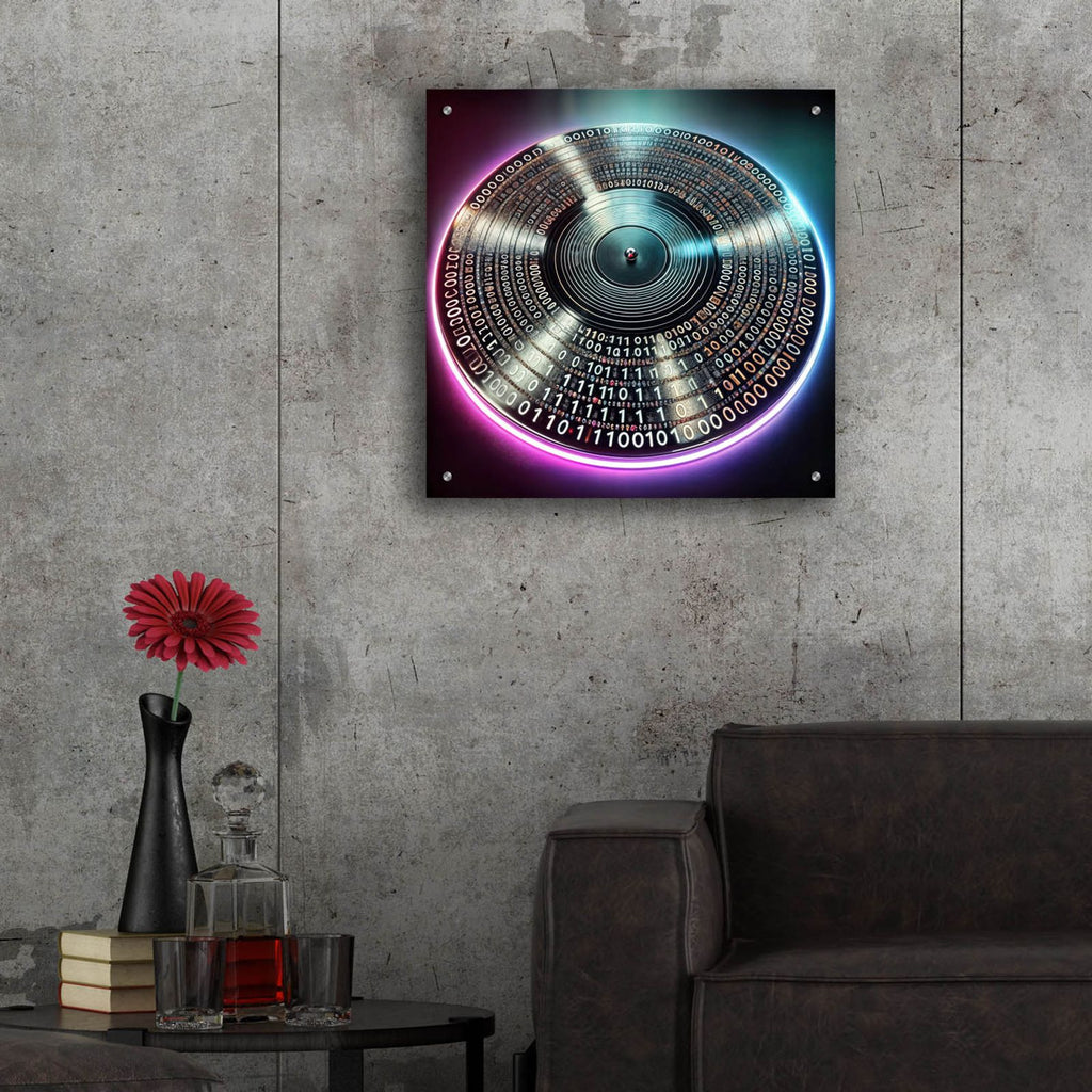 Vinyl Going Digital by Rey Klimt - 24x24 acrylic wall art in a room