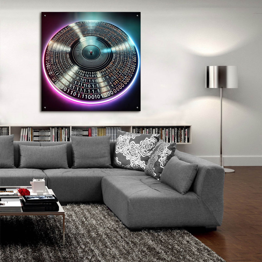 Vinyl Going Digital by Rey Klimt - 36x36 acrylic wall art in a room