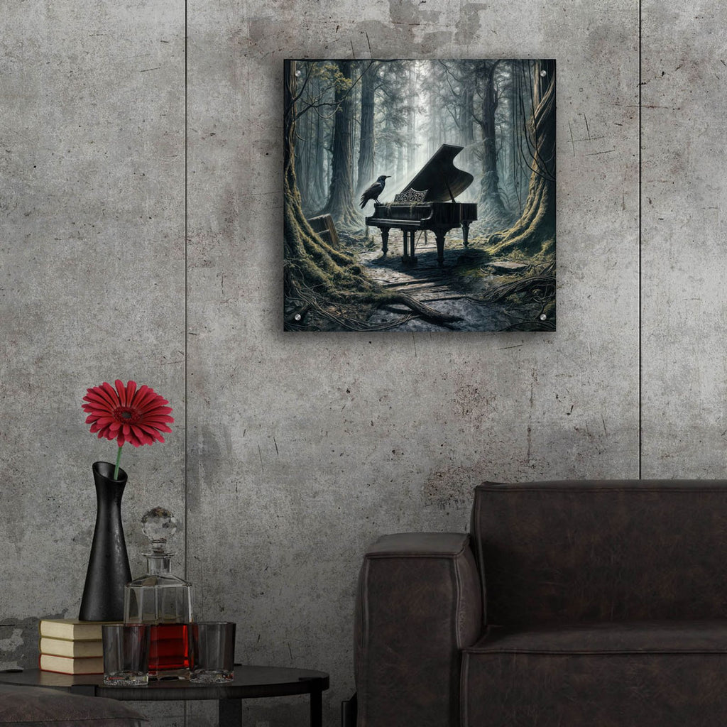 When Music Stops by Rey Klimt - 24x24 acrylic wall art in a room