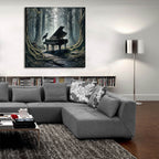 When Music Stops by Rey Klimt - 36x36 acrylic wall art in a room