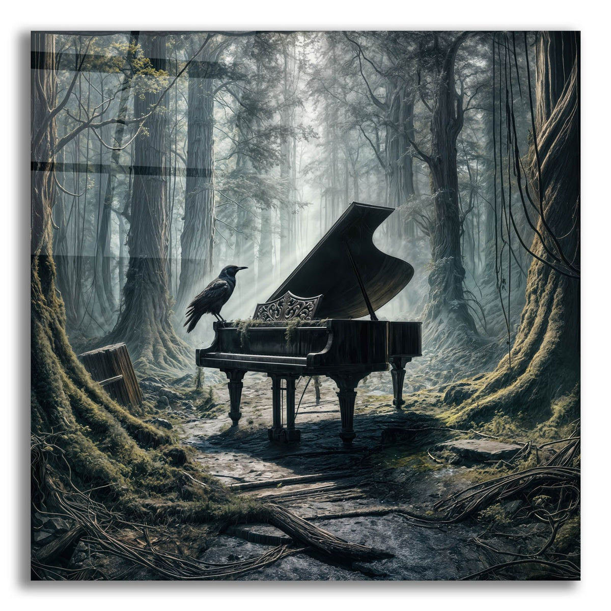 When Music Stops by Rey Klimt acrylic glass wall art