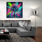 Palm Tree Abstract 2 by Rey Klimt - 36x36 acrylic wall art in a room