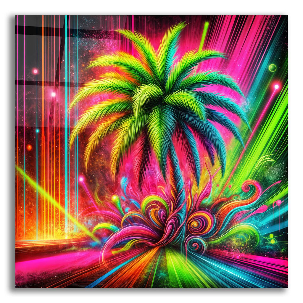 Palm Tree Abstract 1 by Rey Klimt acrylic glass wall art