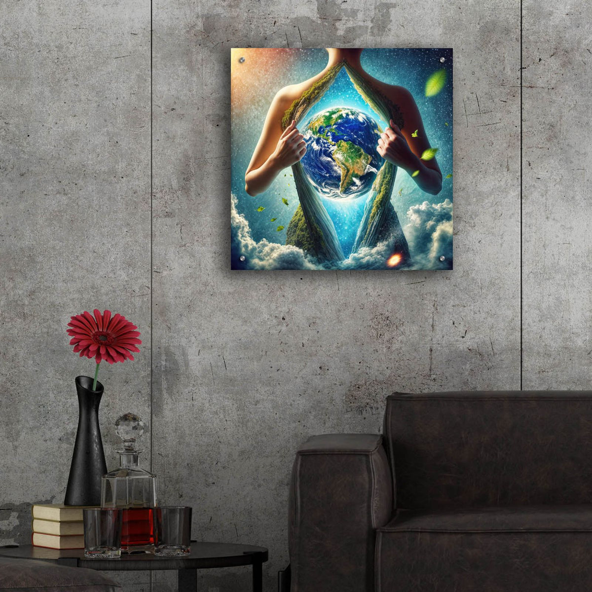 Mother Earth by Rey Klimt - 24x24 acrylic wall art in a room